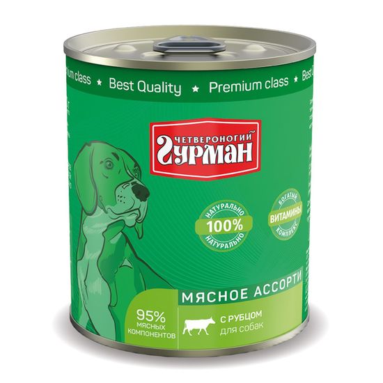 Четвероногий гурман Мясное ассорти с рубцом 340гр