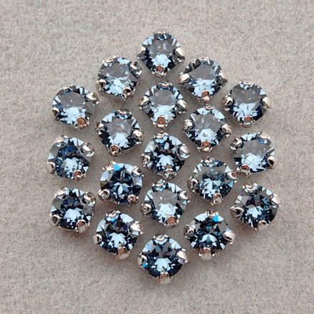 Swarovski 1088 XIRIUS Chaton в оправах, Denim Blue/Rhodium