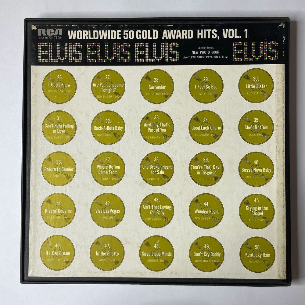 Винтажная виниловая пластинка LP Elvis Presley Элвис Пресли Worldwide 50 Gold Award Hits, Vol. 1 (Japan 1970) Heartbreak Hotel