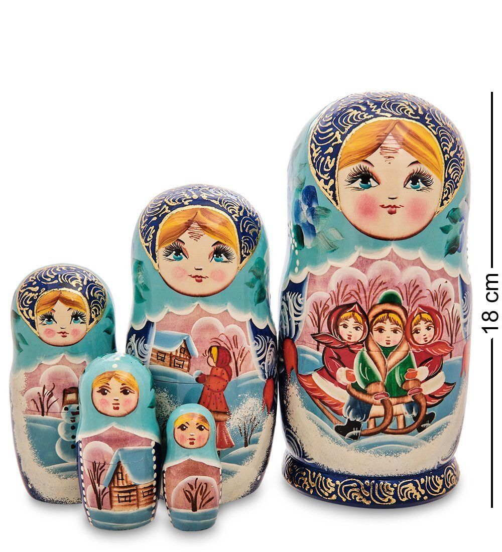 МР-25/ 06 Матрешка 5м «Детвора на санках»