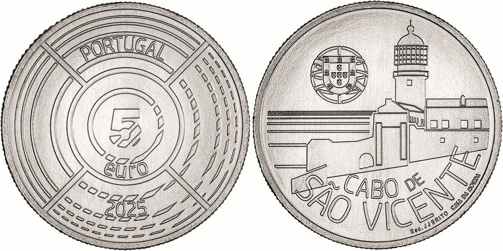 Португалия 5 евро, 2025 Маяки Португалии - Мыс Сан-Висенте