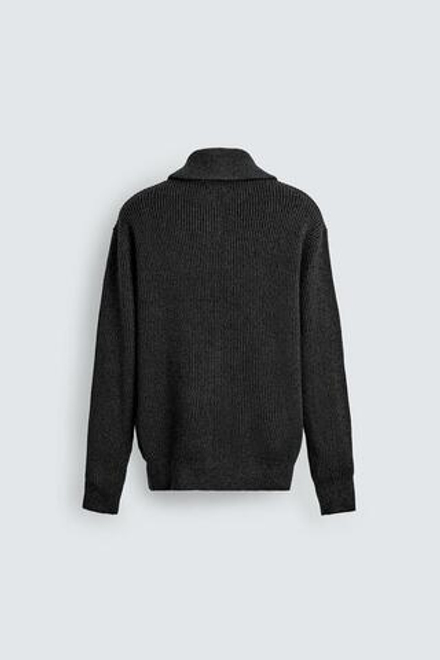 ZARA КАРДИГАН ПЛАТОЧНОЙ ВЯЗКИ С ЗАСТЕЖКОЙ-МОЛНИЕЙ, СЕРЫЙ МЕЛАНЖ