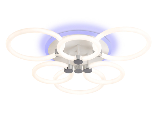 Светильник светодиодный потолочный FA3844/3+3 WH белый 102W 3000K-6400K+RGB D670*115 (ПДУ РАДИО 2.4G)