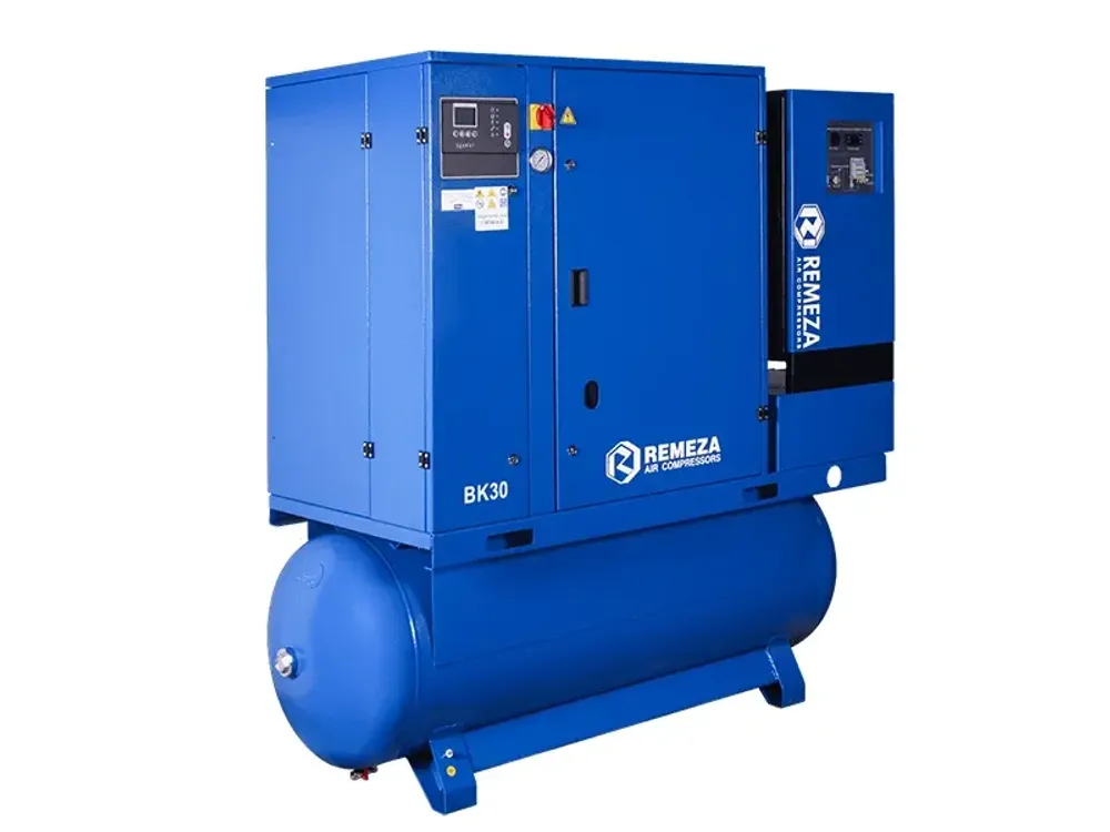 Винтовой компрессор Remeza ВК30-10-500ДВС на ресивере 500л с осушителем и частотником