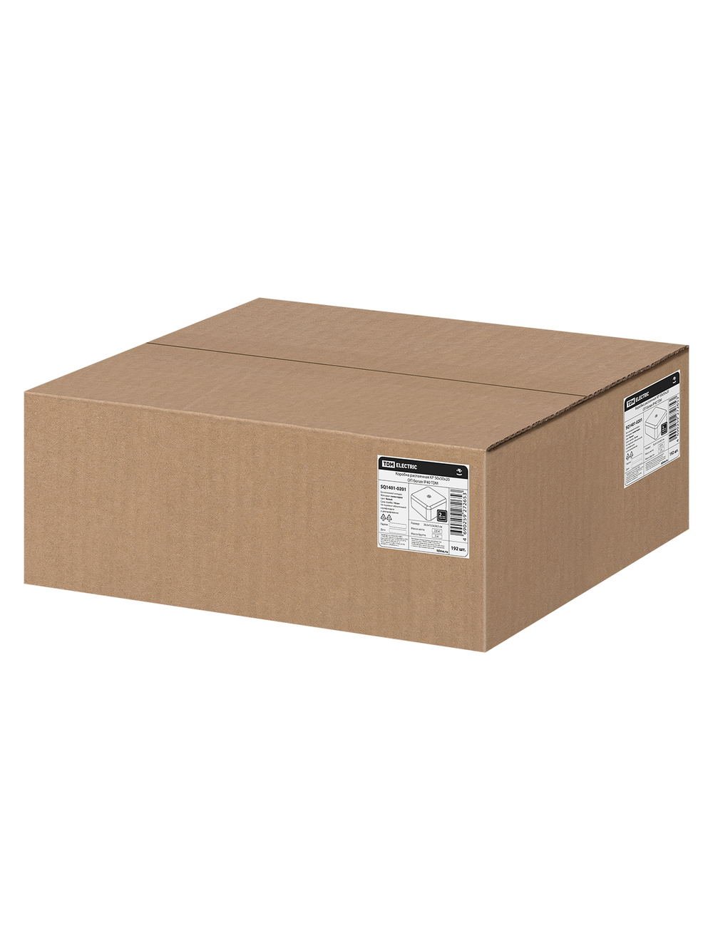 Коробка распаячная КР 50х50х20 ОП белая IP40 TDM SQ1401-0201