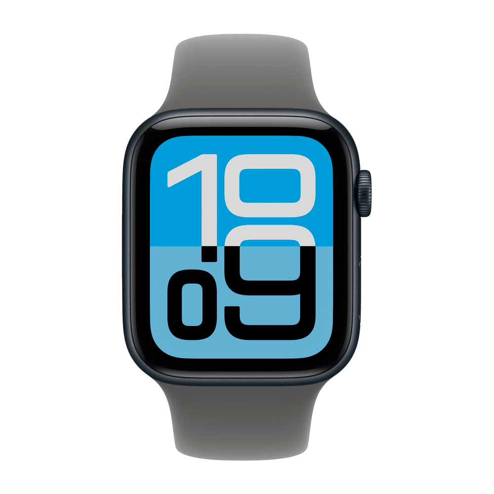 Умные часы Apple Watch SE 3 (2025) GPS, 44mm, Midnight Aluminium Case with Stone Gray Sport Band, S/M