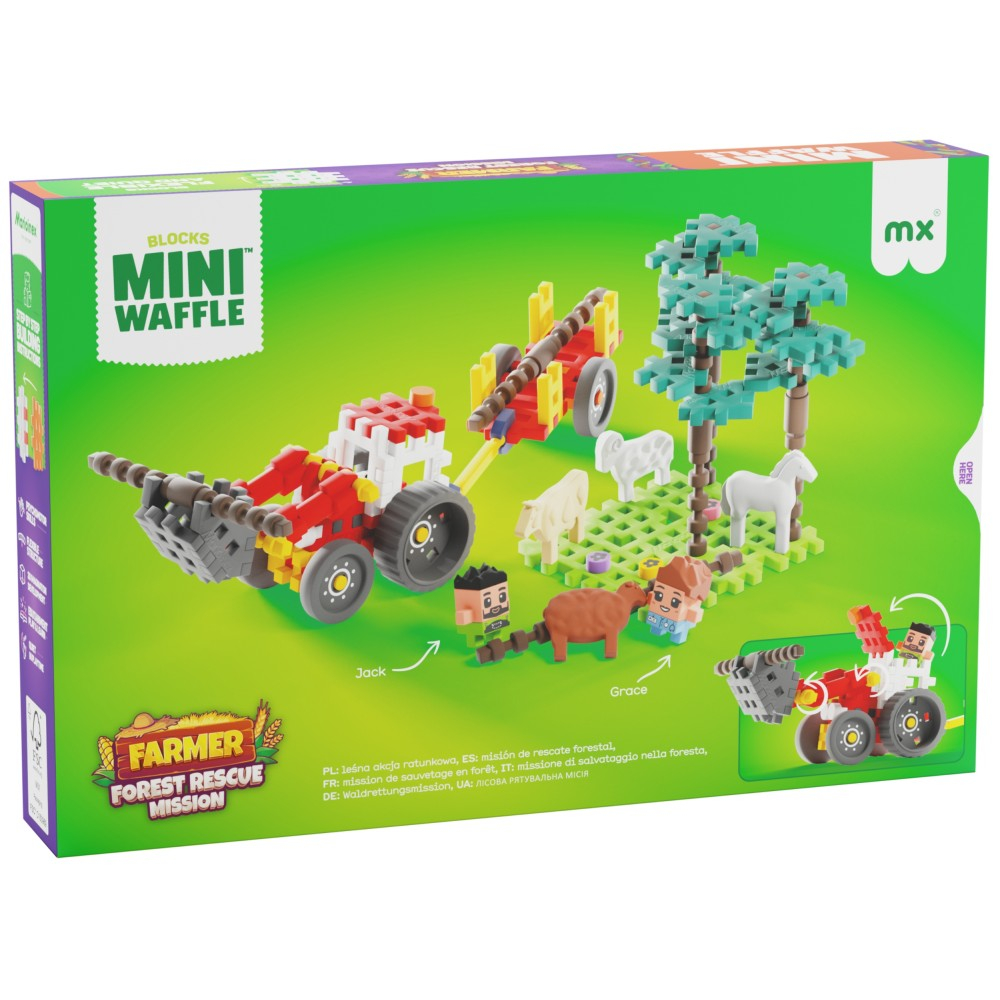 Marioinex - Мини-конструктор Waffle FARMER Лесная спасательная операция 100 шт. 907573