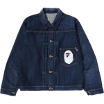 A Bathing Ape Bathing Ape Denim Jackets Cotton Moderate Regular Sleeve Single Breasted 1m22 140 001