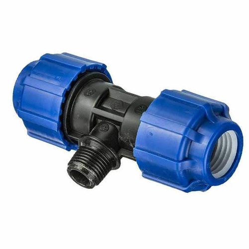 Тройник с наружной резьбой для п/э 20х1/2"х20;