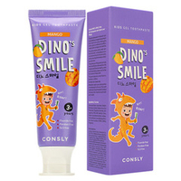 Детская гелевая зубная паста c Ксилитом и вкусом Манго Consly Dino's Smile Kids Gel Toothpaste with Xylitol and Mango 60г