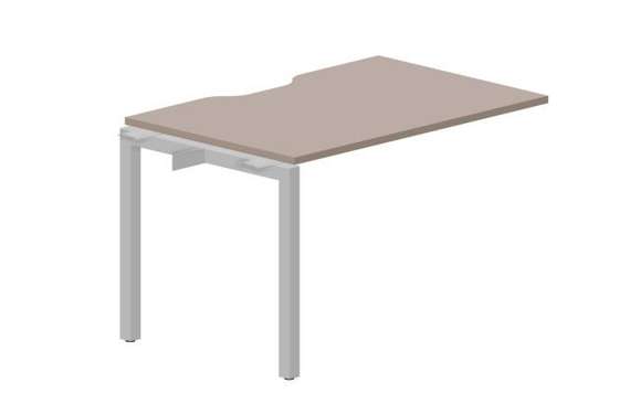 стол Polo 1180х780х750мм (с эргономичным вырезом) - приставной элемент