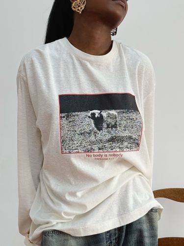 Белый хлопковый лонгслив No Body