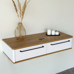 Подвесной туалетный столик консоль Royal 5210 эко (Дуб Кантри-р.черная)