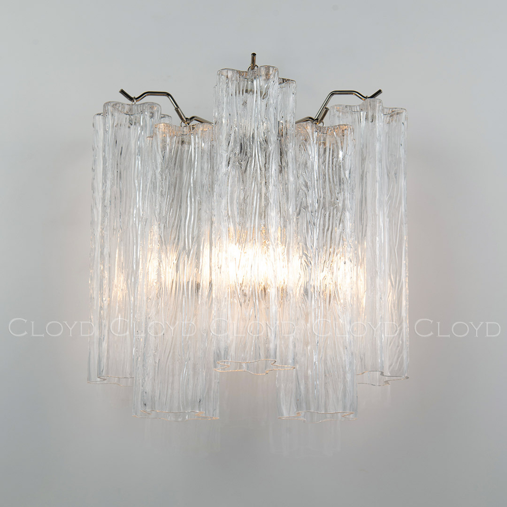 Бра Cloyd ANNO-D W1 / выс. 29 см - хром - прозрачн.стекло (арт.20469)