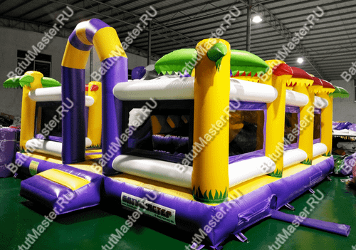 Коммерческий батут "Белый клык" с механизированной головой, размер 6*6*3,5 м