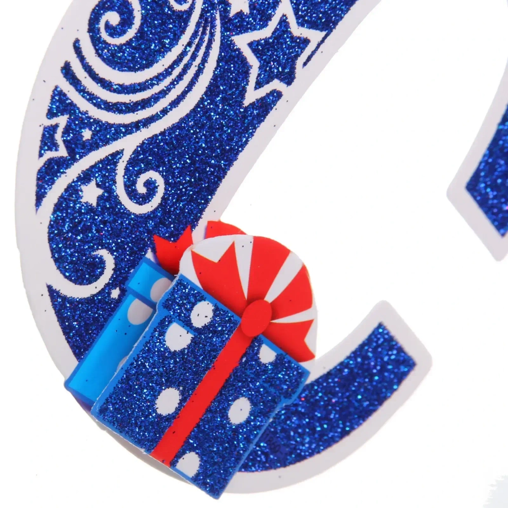 Гирлянда бумажная Новогодняя 2,6 м «Морозное поздравление»