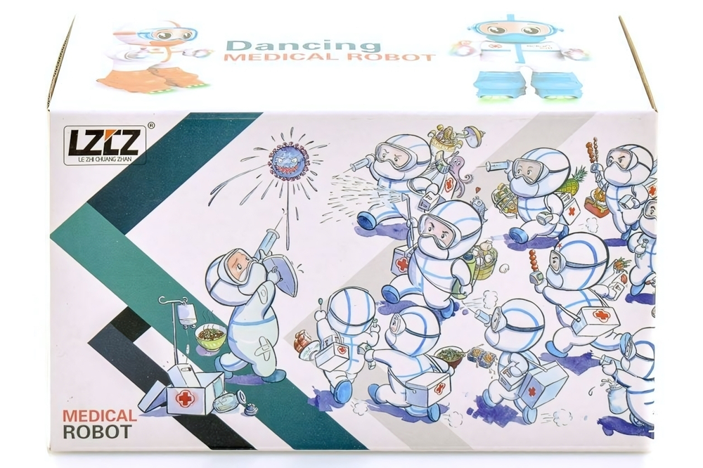 Робот на батарейках, свет/звук, в коробке 1165975