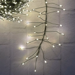 Светодиодная нить кластер 960 теплых белых ламп, 6 м., 8 режимов, зеленый провод, Christmas DeLuxe (87448)