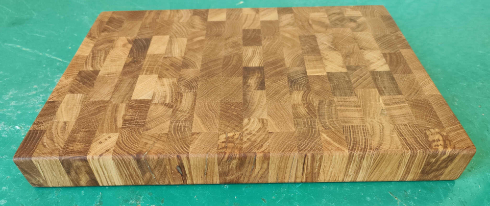 Торцевая разделочная доска 40x30x4 см. дуб, арт. 056 уцененная 1
