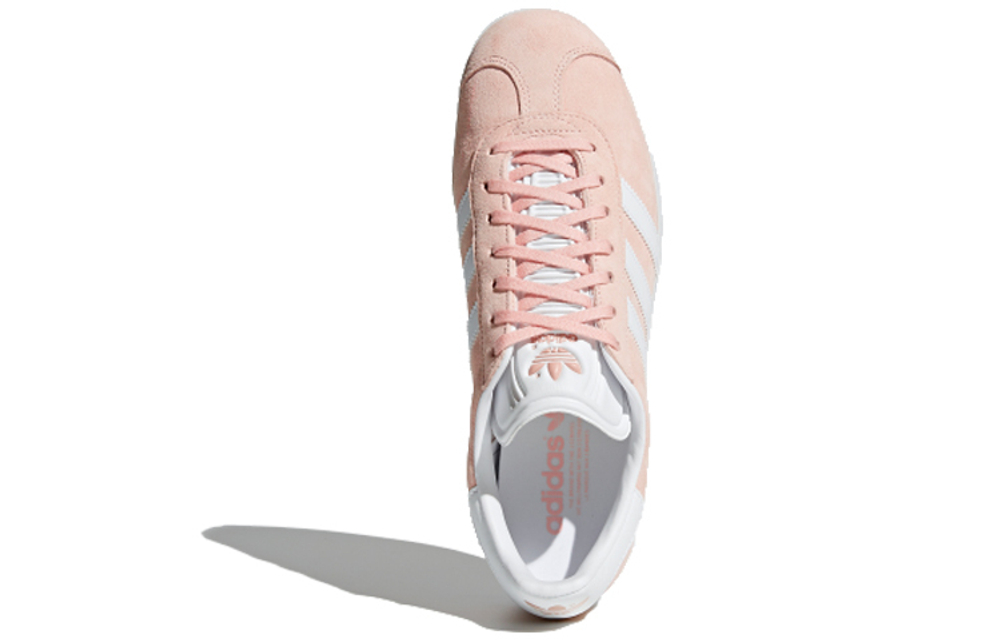 Adidas originals Gazelle non-slip shock-absorbing low-top sneakers for men and women with the same pink and white