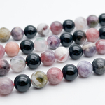 Турмалин, диаметр 8,1-8,4 мм, цена за 11 шт (1/4 нити)