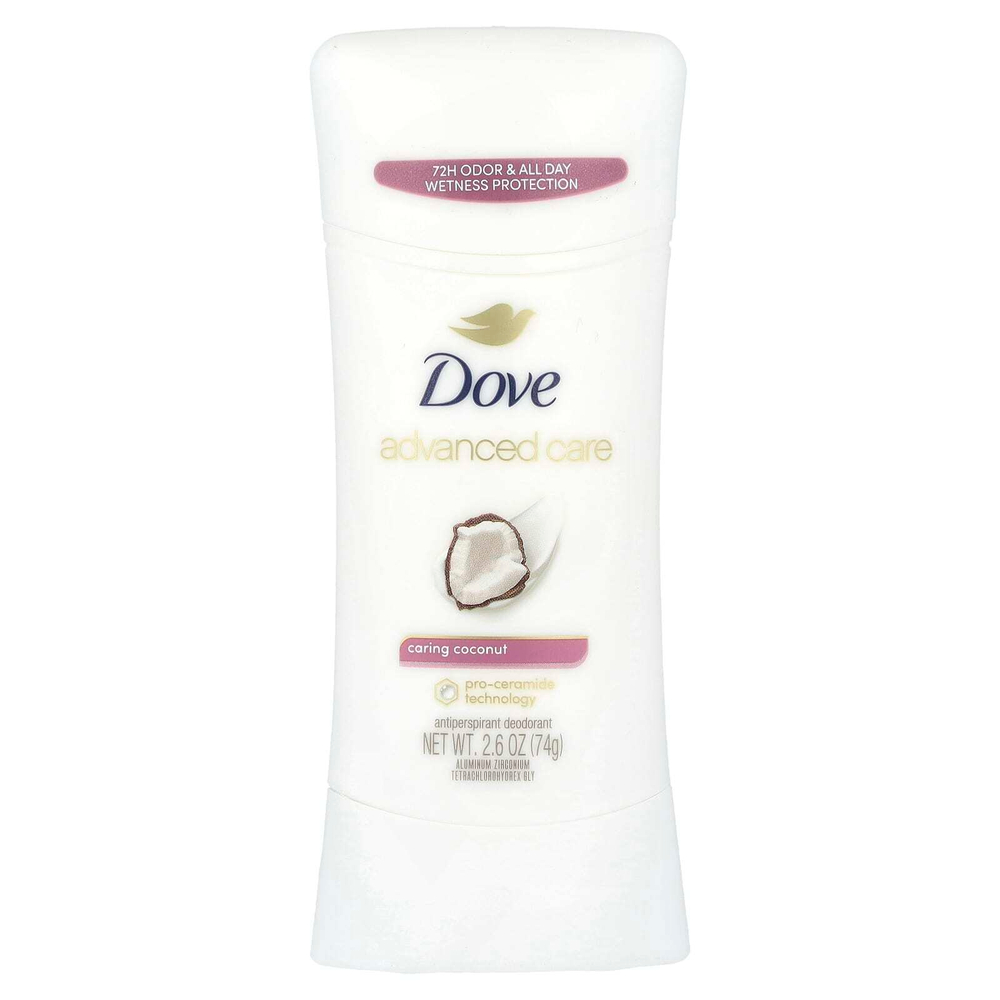 Dove, Дезодорант-антиперспирант Advanced Care, аромат «Кокос», 74 г