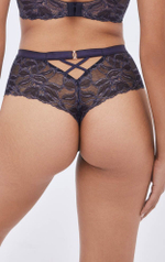 Темно-синие трусики-стринги с высокой талией Glow (Размер: 36) (Цвет: темно-синий)