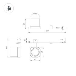Светильник LGD-DIAFILM-4TR-R60-10W Warm2700 (WH, 60 deg, 230V) (Arlight, IP20 Металл, 5 лет) 061494