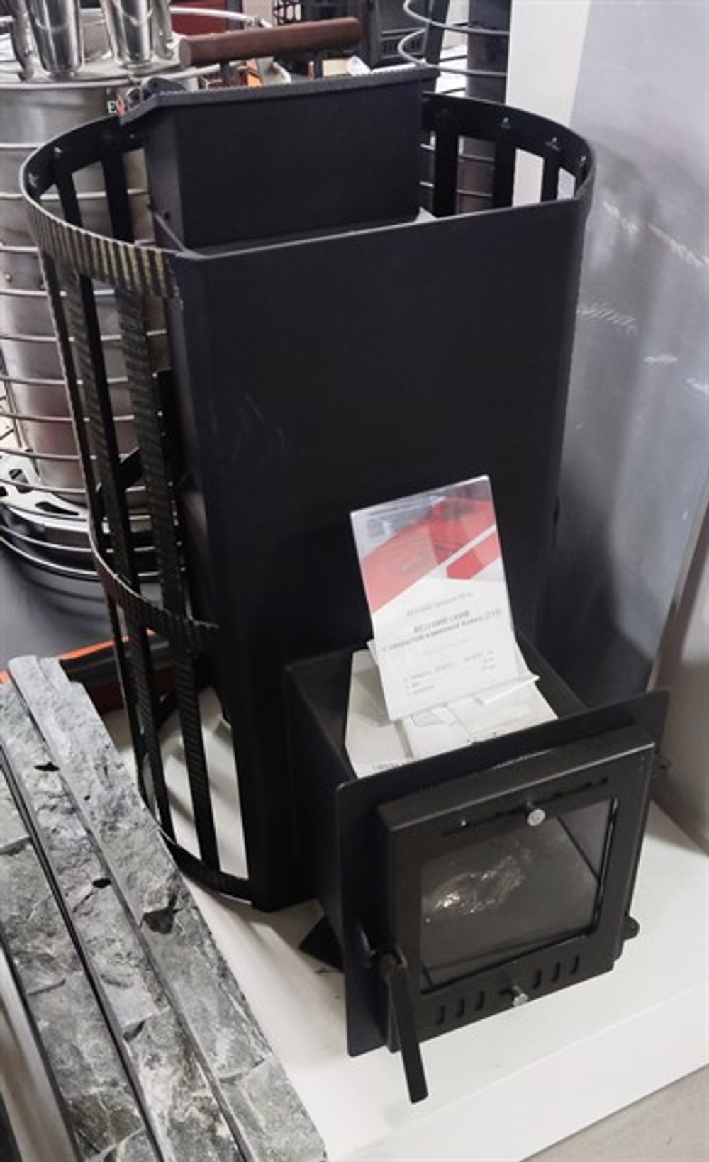 Печь ВЕЗУВИЙ Скиф с закрытой каменкой Ковка (210) "М"