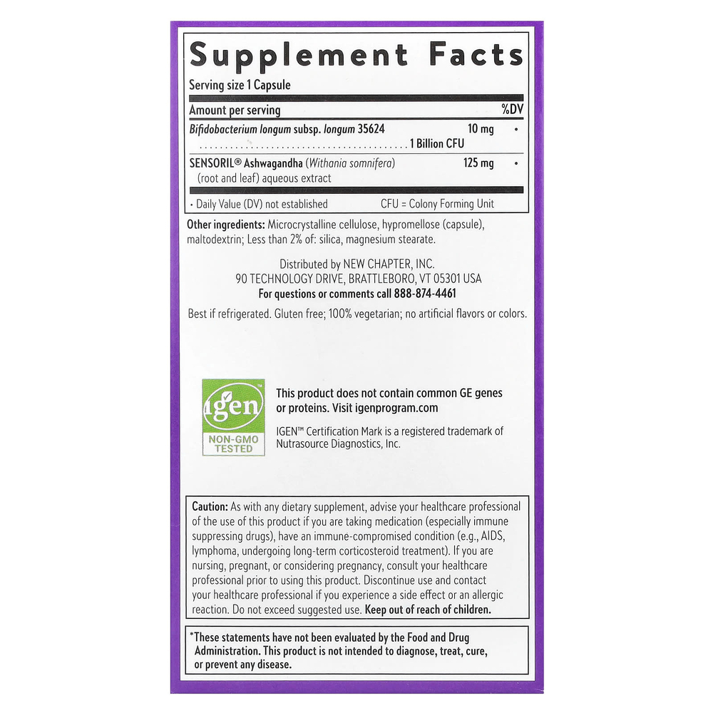 New Chapter, All-Flora ™, пробиотик, дестресс, 30 вегетарианских капсул