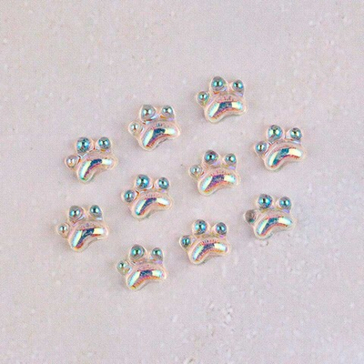 Blesk, Украшение для ногтей "Лапки" №06 (пластик), размер 5*6мм, 10шт
