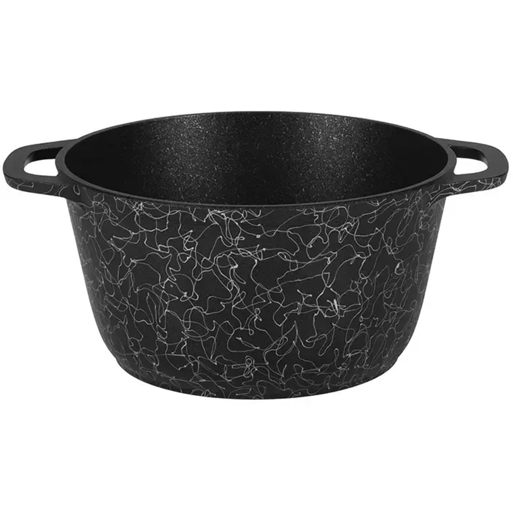 Кастрюля 2,5л «Грация» (черный/серебро) со стеклянной крышкой кчс25а