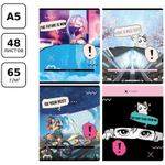 Тетрадь А5 48л. клетка "Будущее сегодня", выб.лак. (BG)