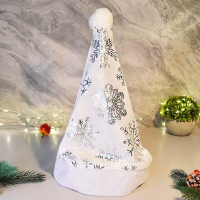 Колпак новогодний "Сказочное утро", белый