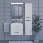 Тумба с раковиной для ванной Uperwood Foster 60 см, подвесная, белая