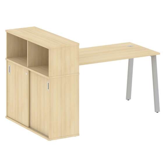 Метал Систем Стол письменный с шкафом-купе на А-образном м/к БА.РС-СШК-3.3 Т