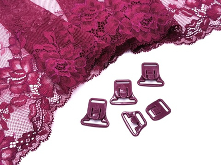Застежка к бюстгальтеру для кормления, рубин, 20 мм, (Арт: ZM/20-105), пара
