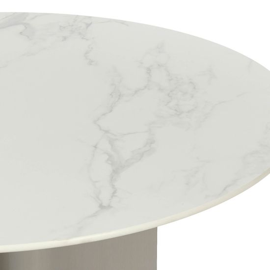 Обеденный стол Helixia диаметр 120 стальная ножка, столешница керамика