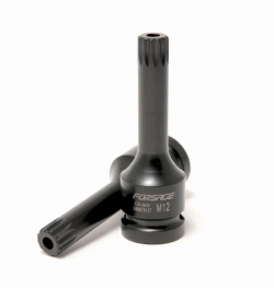 Головка-бита SPLINE глубокая ударная1/2'', M10 с отверстием Forsage F-24807810T