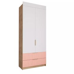 Шкаф «Лавис» ШД 900.1 (дуб бунратти/белый софт), ЛДСП/МДФ, ДСВ Мебель