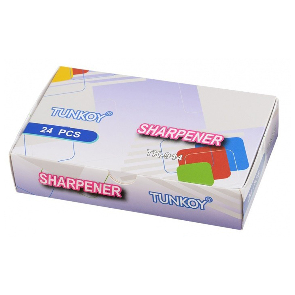 Точилка Basir, одинарная, с контейнером, серия "Куб", чёрный корпус, 3.3*2.6 см