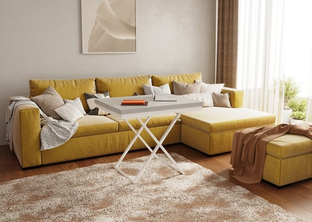 Стол-трансформер ГЗМИ Орфей 1, белый/серый