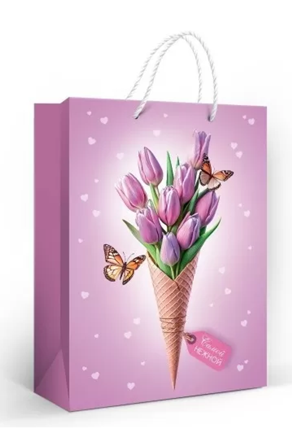 Пакет подарочный ML 31*22см "Самой нежной" 1.0000218