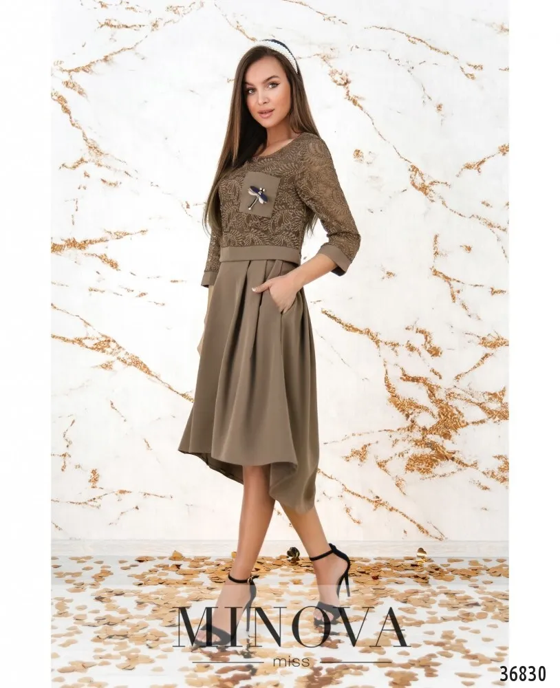 Платье 8619-мокко Minova