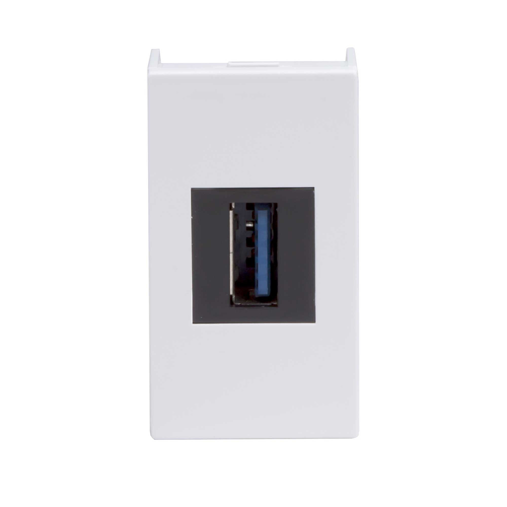 USB 3.0 розетка, Viva, белая, 1 мод. DKC