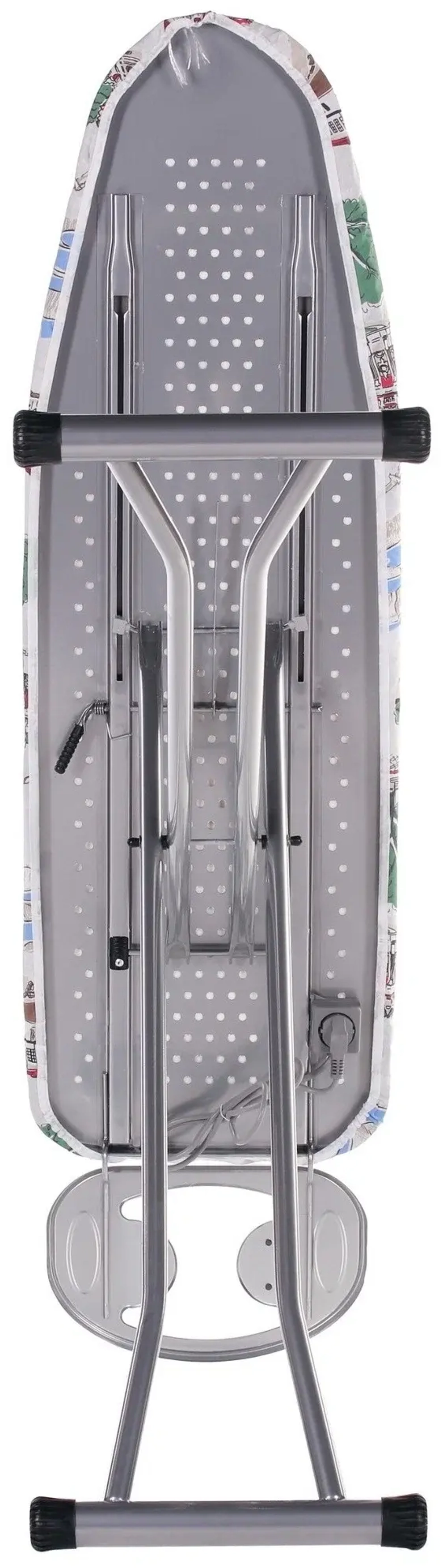 Доска гладильная "Элона белая" моноблок,шнур 2м,высота 70-90cm,пл.38x120  PERILLA