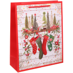 Пакет подарочный «Новогодняя суета» 26*32*10 см, микс