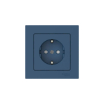 ATLASDESIGN РОЗЕТКА с заземлением со шторками, 16А, в сборе, быстрозажим. клем., АКВАМАРИН