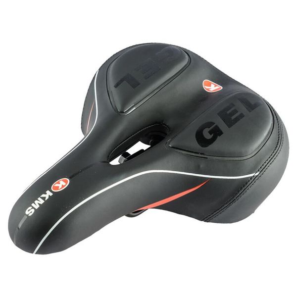 Седло гелевое KMS для горного велосипеда с задним стопом