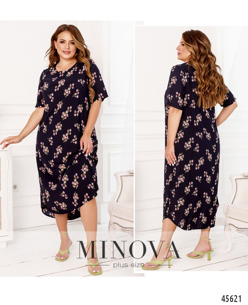 Платье 21-11-темно-синий Minova